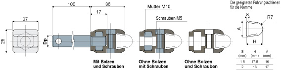 Schienenklemme Teil 205 • für Trapezschienen