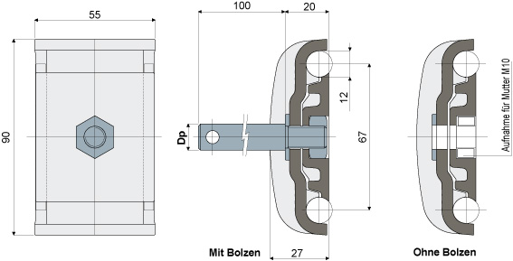 Schienenklemme Teil 229 • für runde Schienen
