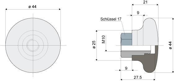 Rundgriff Teil 337 • mit Innengewinde