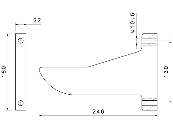 Ausschubfinger KA 208 • L= 246 mm